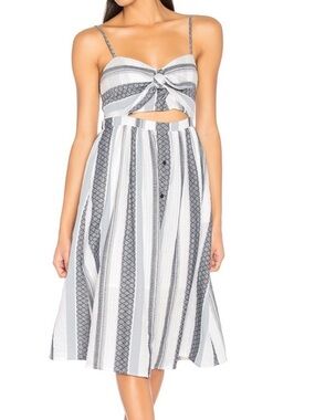 Bardot Tie-Front Sun Dress